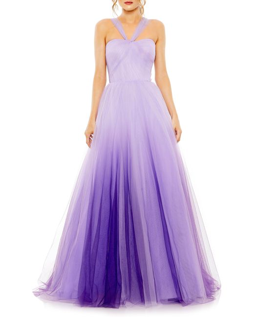 Mac Duggal Purple Ombré Tulle Gown
