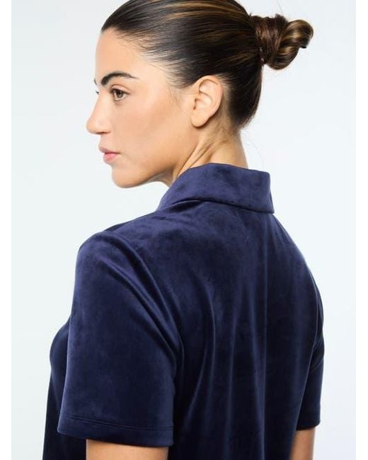 Sergio Tacchini Blue Adele Velour Polo