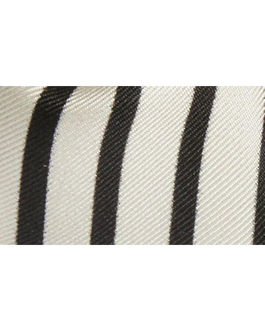 Vince White Stripe Silk Ribbon Scarf