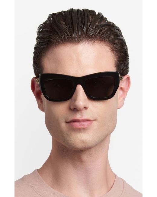 Etro Black 56Mm Rectangular Sunglasses