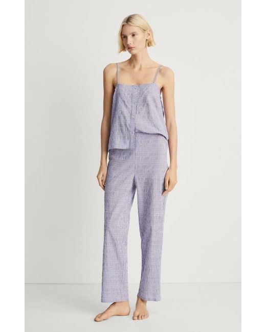 Mango Blue Stripe Stretch Cotton Pajama Pants