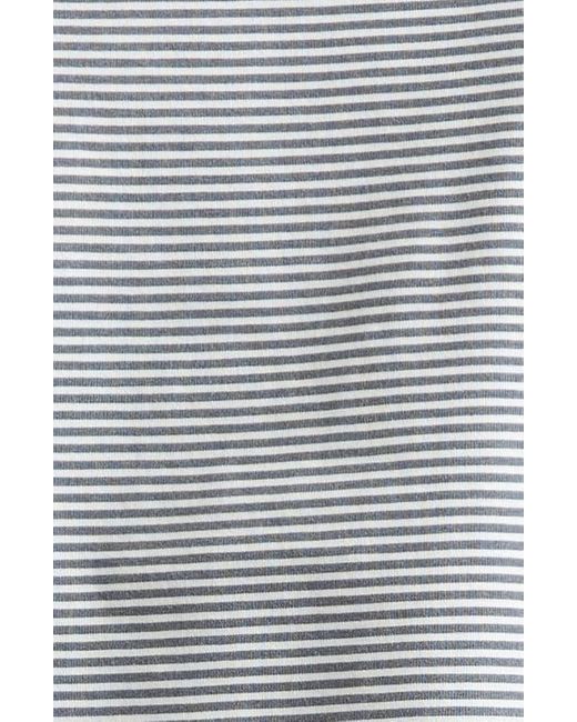 Burberry Gray Stripe Chest Logo T-Shirt for men
