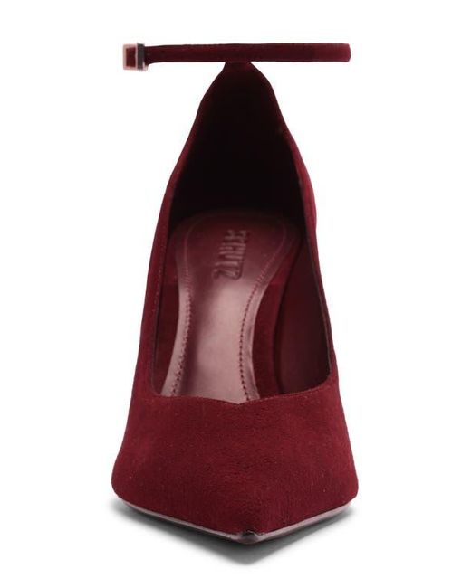SCHUTZ SHOES Red Mia Ankle Strap Pointed Toe Pump