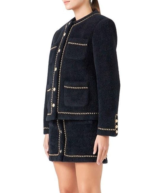 Endless Rose Blue Chain Trim Jacket