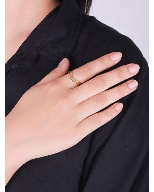 DEVATA Metallic Chevron Ring