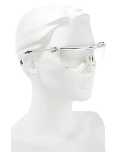 Miu Miu Metallic 50mm Shield Sunglasses