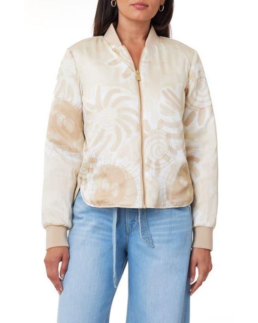Scotch & Soda White Reversible Quilted Bomber Jacket