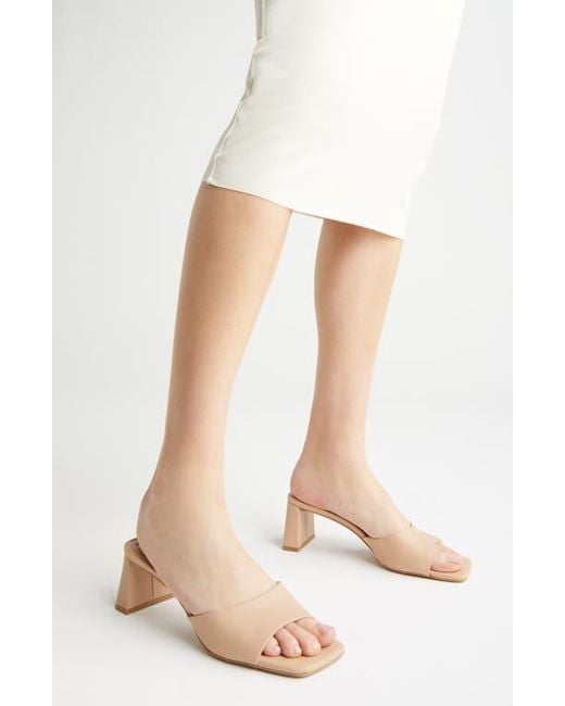 Open Edit White Jaydin Slide Sandal
