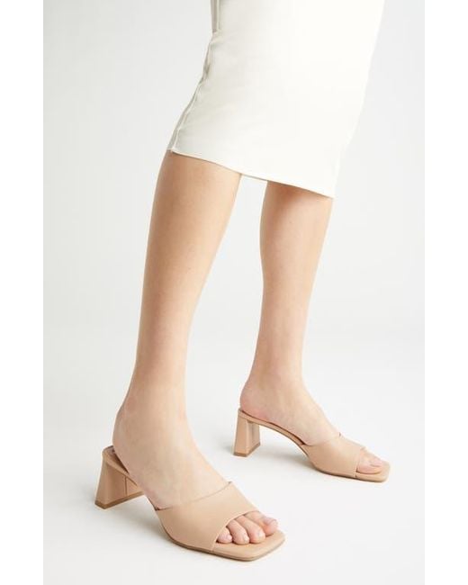 Open Edit White Jaydin Slide Sandal