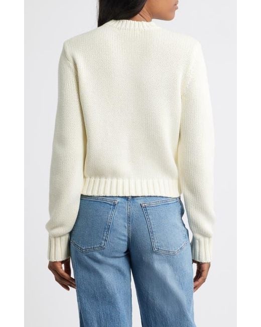 Madewell Blue Solid Relaxed Cotton Sweater