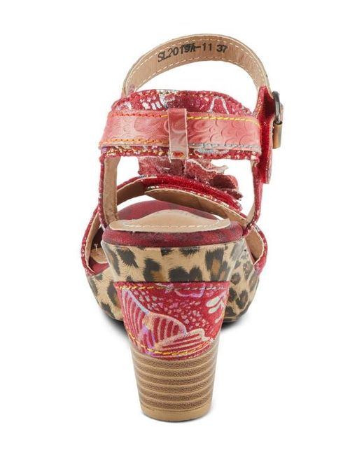 Spring Step Red Wildcat Ankle Strap Sandal