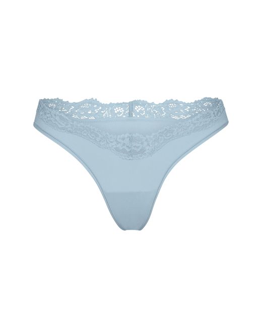 Skims Blue Fits Everybody Lace Dipped Thong