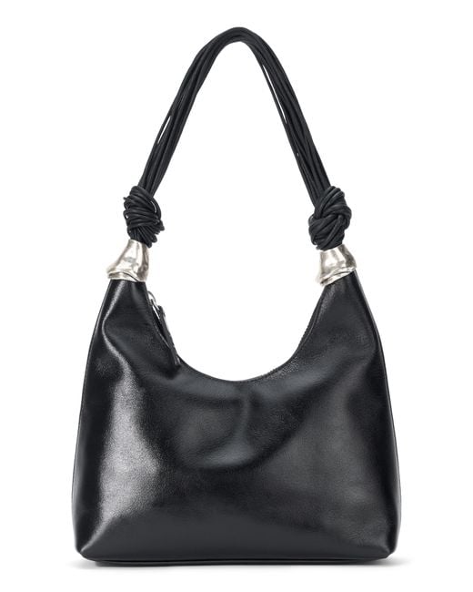 Staud Black Cuff Leather Shoulder Bag