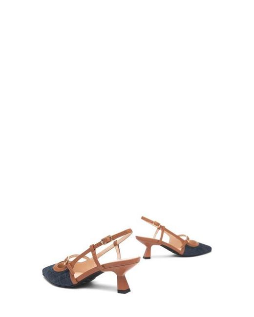 Nero Giardini Blue Slingback Pointed Toe Pump
