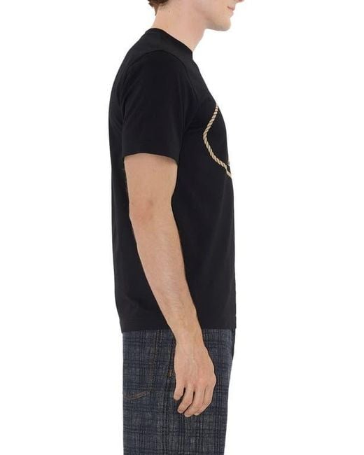 Burberry Equestrian Knight Design Stamp Graphic T-Shirt in