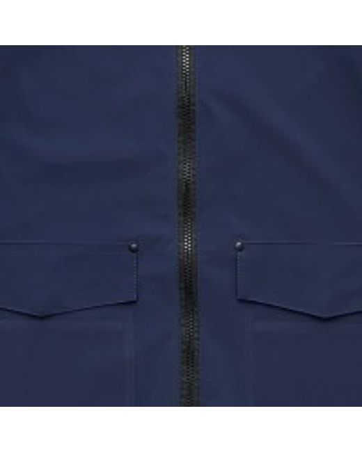 Stutterheim Blue Mosebacke Patch Matte Raincoat