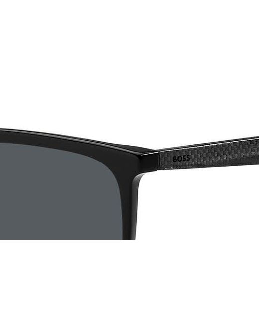 Boss Black 57Mm Rectangular Sunglasses