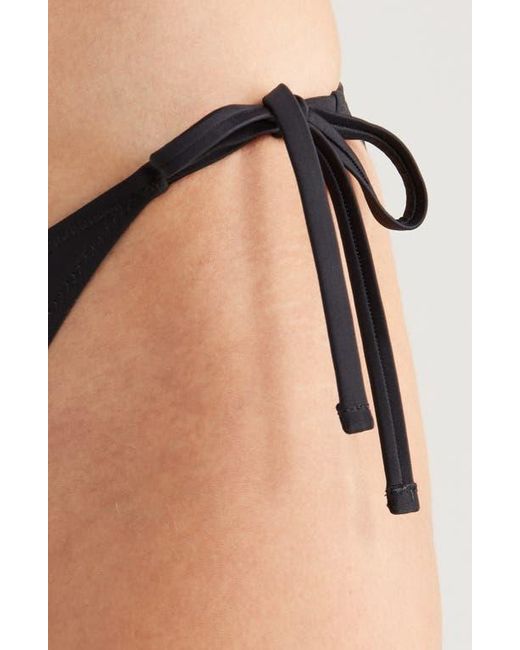 Solid & Striped Black The Iris Side Tie Bikini Bottoms