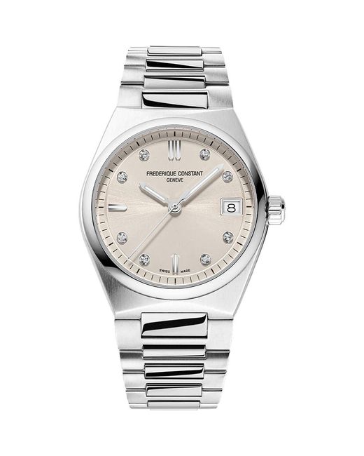 Frederique Constant Metallic Highlife Diamond Quartz Bracelet Watch, 31Mm for men