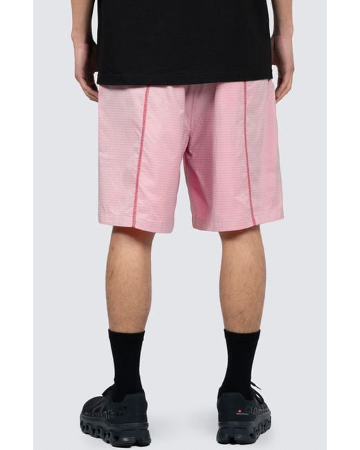 Pleasures Pink Tempo Nylon Ripstop Active Shorts for men