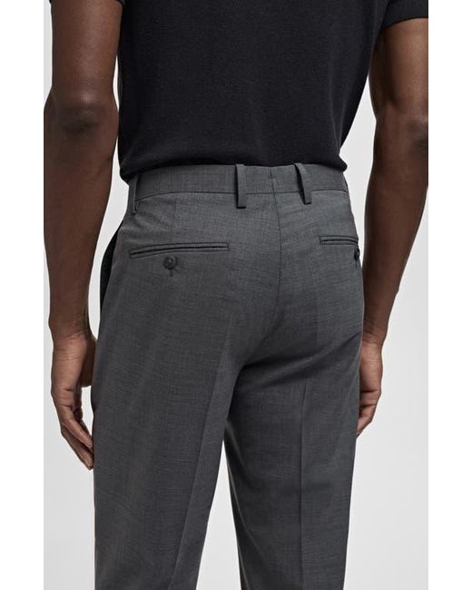 Mango Black Turin Virgin Slim Fit Wool Pants for men