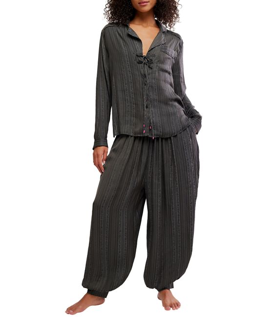 Free People Black Let's Sleep