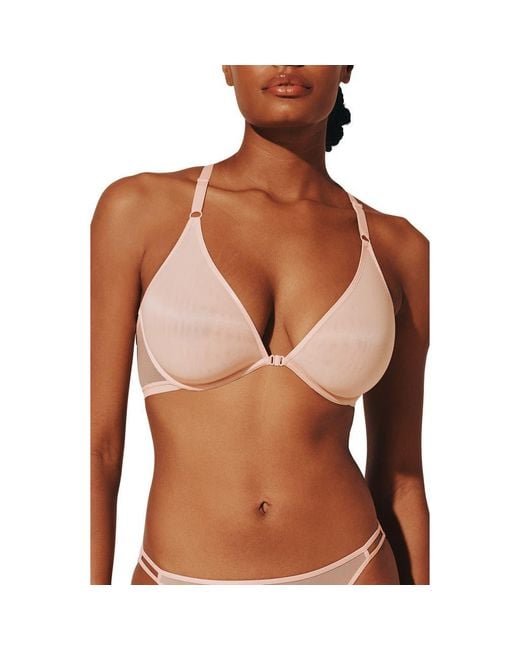 Thirdlove Brown Bare Underwire Front Clasp Mesh Spacer Bra