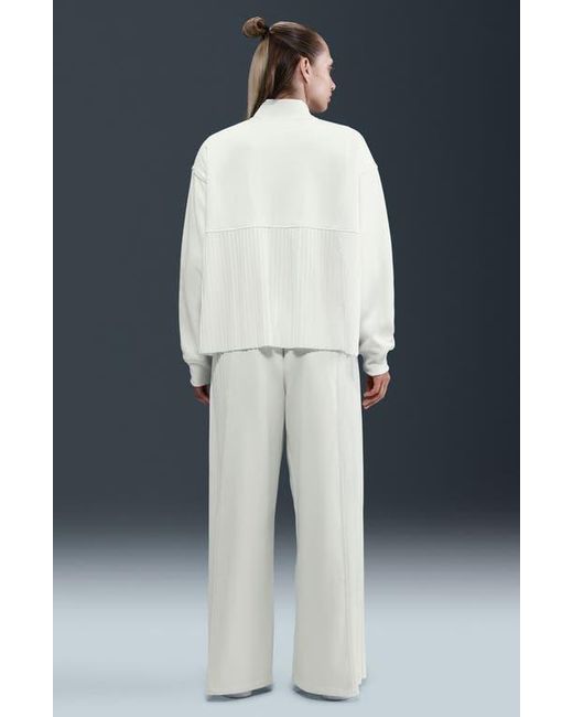 Nike White Pleated Wide Leg Pants