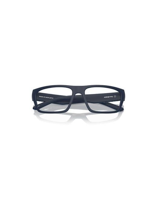 Arnette Blue 56Mm Rectangle Optical Glasses for men