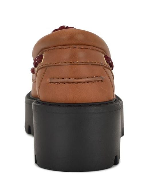 Nine West Brown Kerisa Lug Sole Loafer
