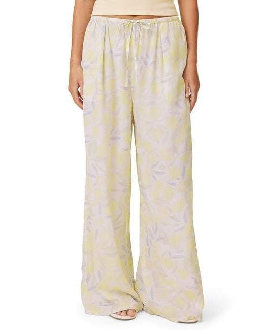 Splendid Natural Lia Lemon Print Drawstring Pants