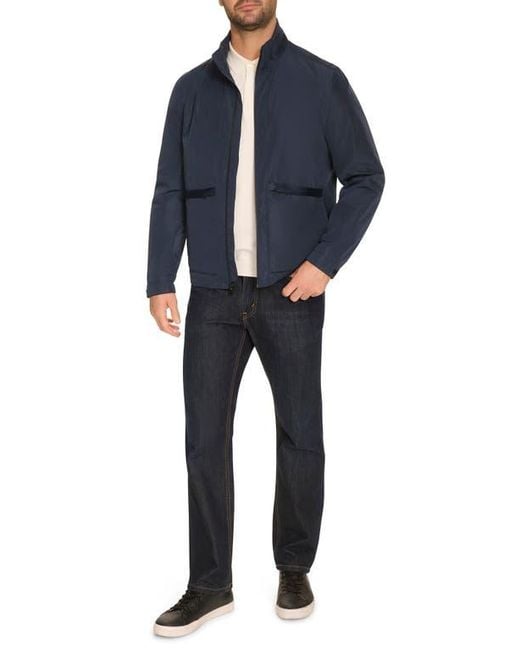 Cole Haan Blue Packable Rain Jacket for men