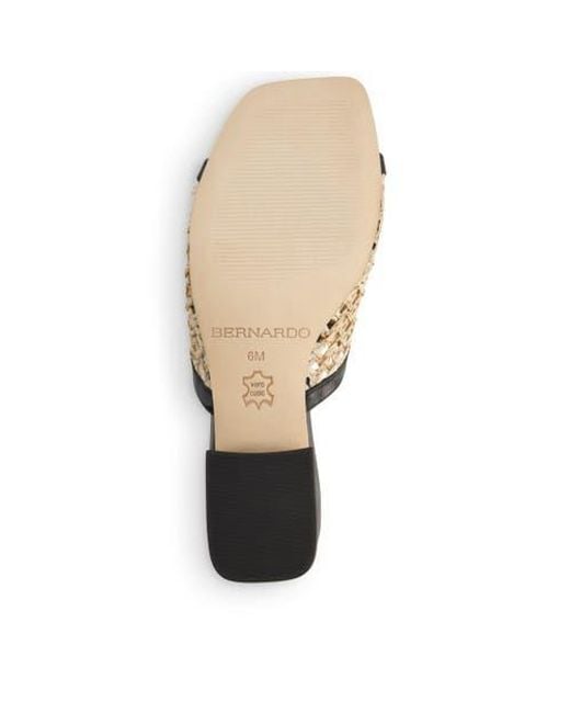 Bernardo Black Jenne Raffia Sandal