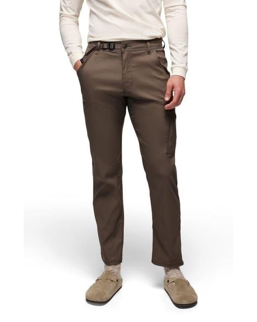 Prana Gray Stretch Zion Cargo Pants for men