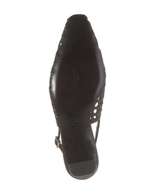 Stuart Weitzman White Stassi Woven Slingback Pump