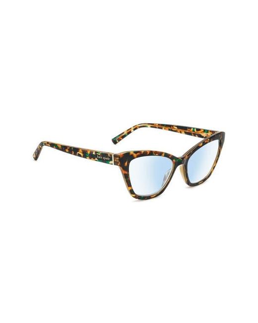 Kate Spade Blue Gracelyn 54Mm Light Blocking Rectangular Reading Glasses