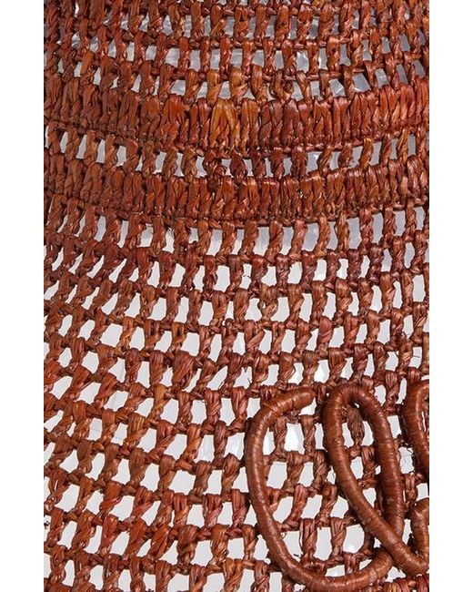 Chloé Brown Raffia Capeline Hat