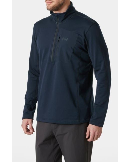 Helly Hansen Blue Versatile Half Zip Midlayer Fleece Pullover for men