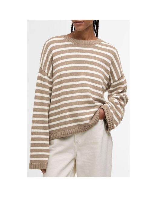 Barbour Natural Rosie Stripe Cotton & Cashmere Sweater