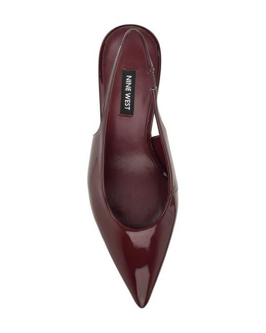 Nine West Brown Palomma Slingback Pointed Toe Pump