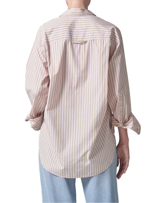 Citizens of Humanity Gray Kayla Oversize Button-up Shirt At Nordstrom