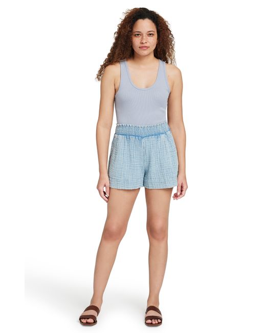 Faherty Brand Blue Dream Organic Cotton Gauze Shorts