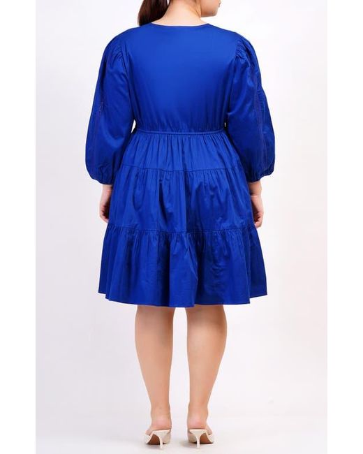 Leota Women's Blue Zariah Empire Waist Mini Dress Leota Women's Blue Zariah Empire Waist Mini Dress