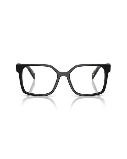 Prada Black 54Mm Rectangular Optical Glasses