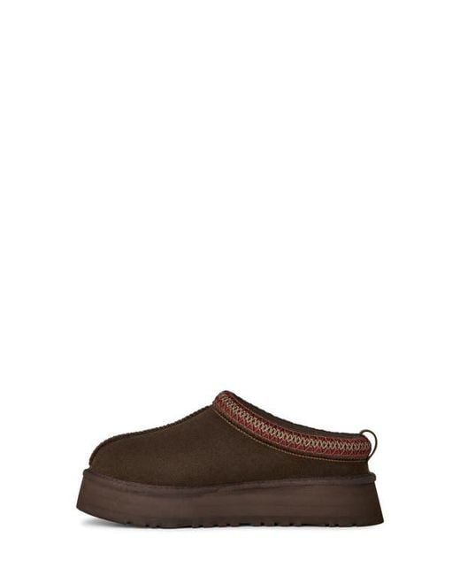 Ugg Brown Tazz Ii Genuine Shearling Lined Platform Slipper