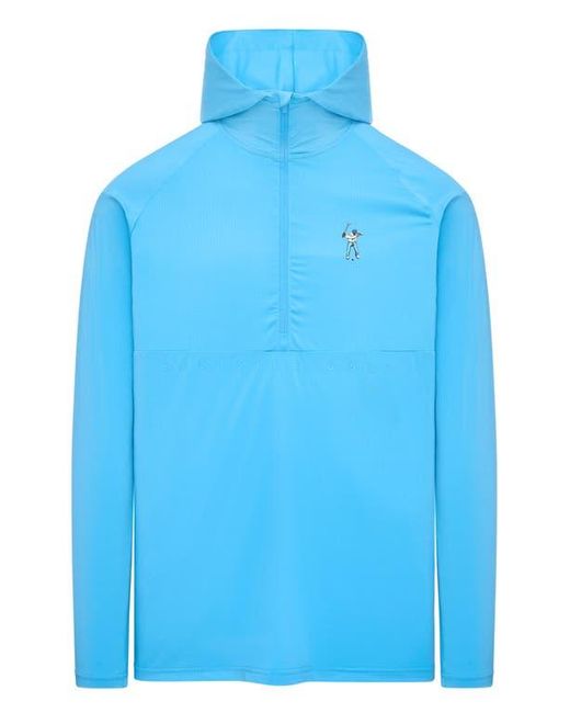 EASTSIDE GOLF Blue Half Zip Golf Hoodie for men