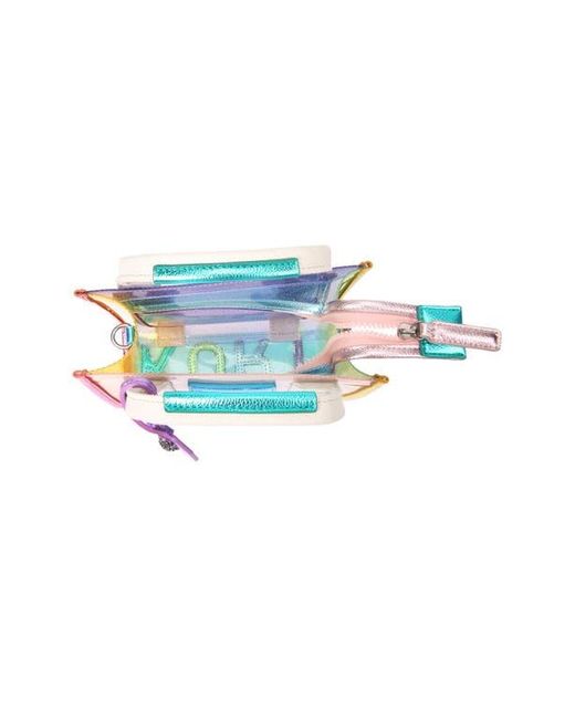 Kurt Geiger Pink Extra Small Southbank Vinyl Clear Tote