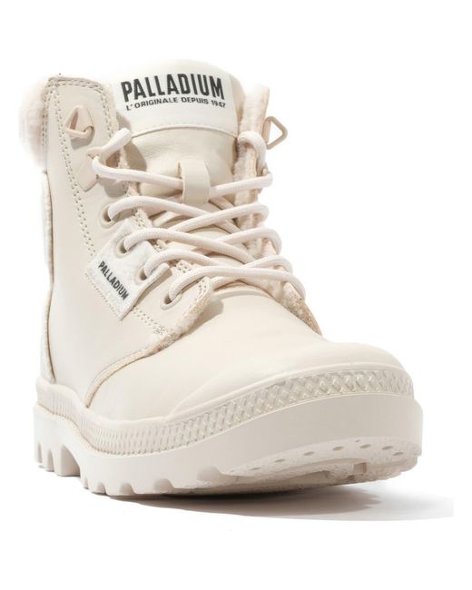 Palladium Natural Pampa Hi Faux Fur Lined Boot