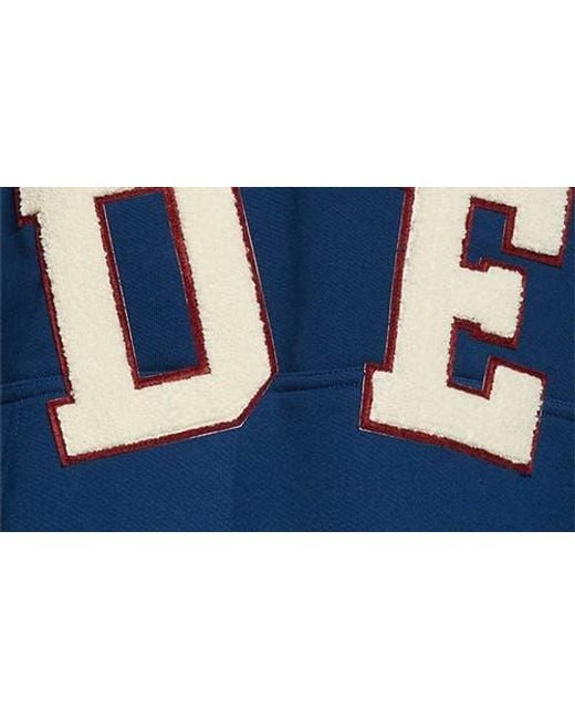 Rhude Blue Chenille Logo Patch Hoodie for men