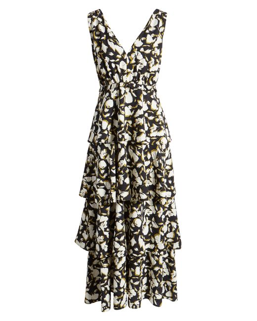 Chelsea28 White Floral Tiered Maxi Dress